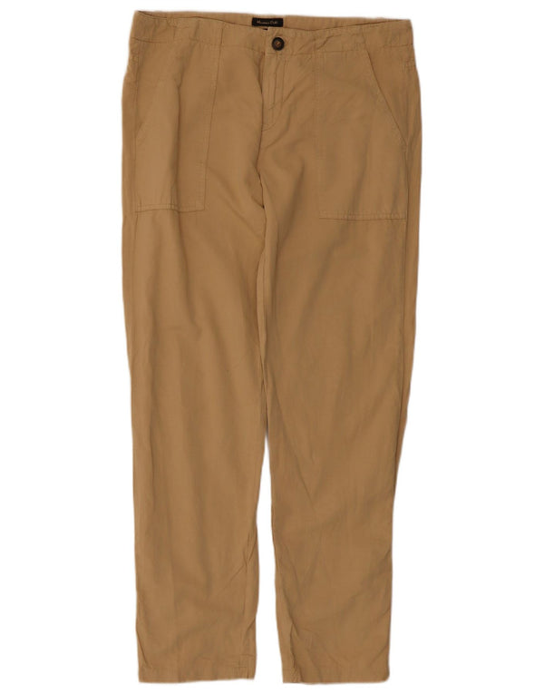 Massimo Dutti Mens Casual Fit Chino Trousers EU 38 Small W28 L27 Beige