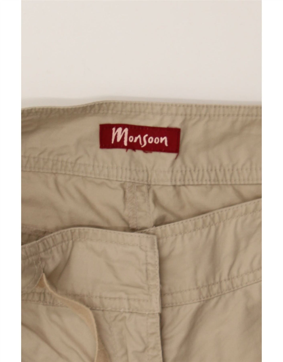 MONSOON Womens Straight Skirt W30 Medium Beige Cotton Vintage Monsoon and Second-Hand Monsoon from Messina Hembry 