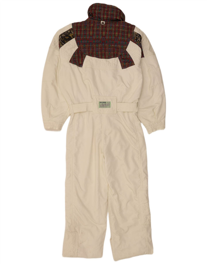 CHERVO Ženski skijaški kombinezon IT 42 Srednje bijeli karirani poliamid