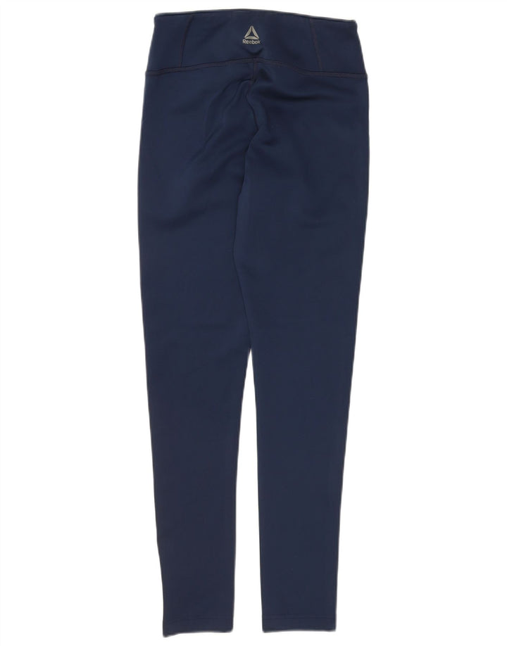 REEBOK ženske tajice UK 8/10 Male tamnoplave poliesterske