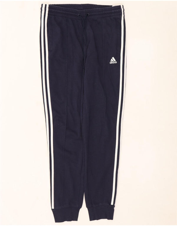 Adidas Ženska trenirka Hlače Joggers UK 12/14 Srednje tamnoplavi pamuk