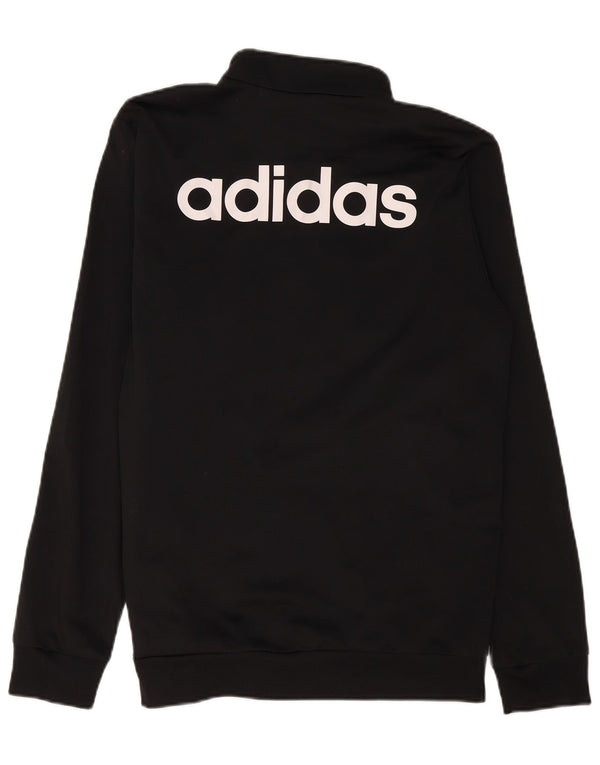 Adidas muška trenirka s grafičkim motivima, velika jakna od crnog poliestera