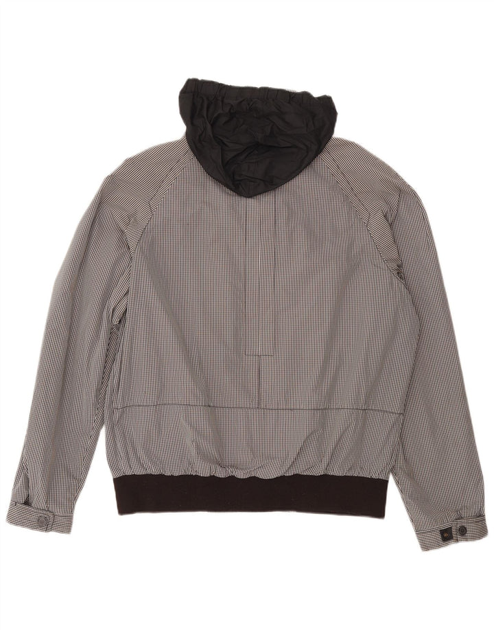 Hugo Boss muška bomber jakna s kapuljačom EU 50 veliki crni gingham poliester
