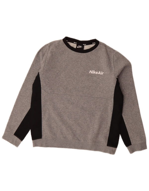 Nike Boys Standard Fit Sweatshirt Džemper 13-14 godina XL siva boja