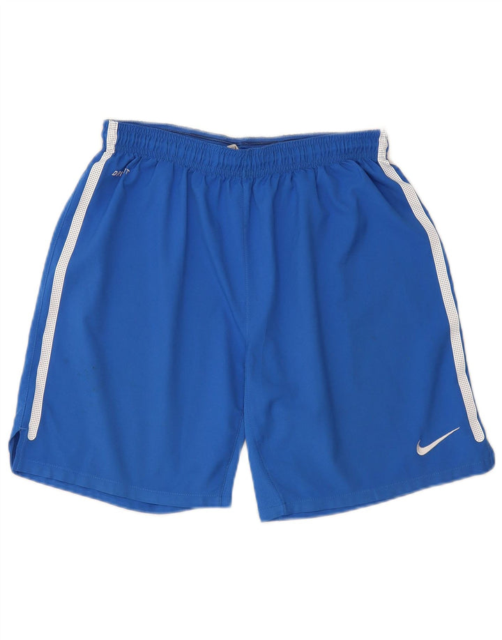 NIKE Mens Dri Fit Sport Shorts Small Blue Polyester