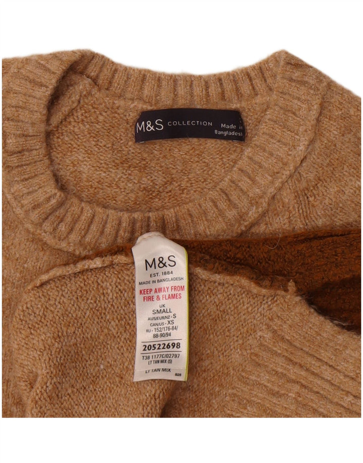Marks & Spencer ženski džemper s okruglim izrezom UK 10 Small Brown