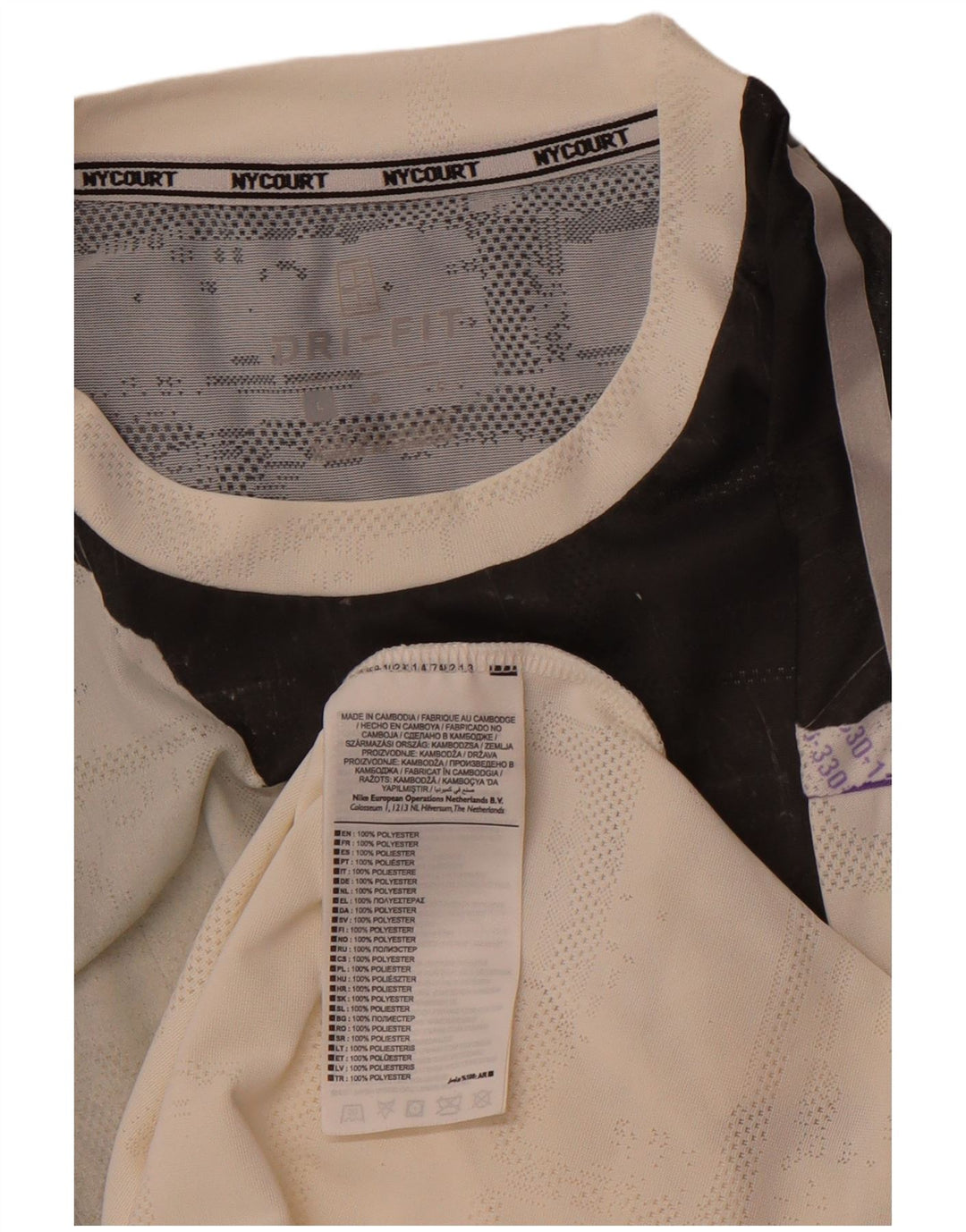 NIKE muška Dri Fit grafička majica kratkih rukava velika bijela poliesterska boja