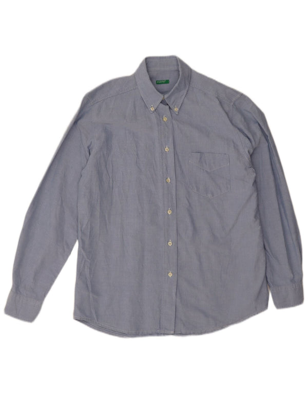 Benetton ženska košulja UK 18 XL plavi pamuk