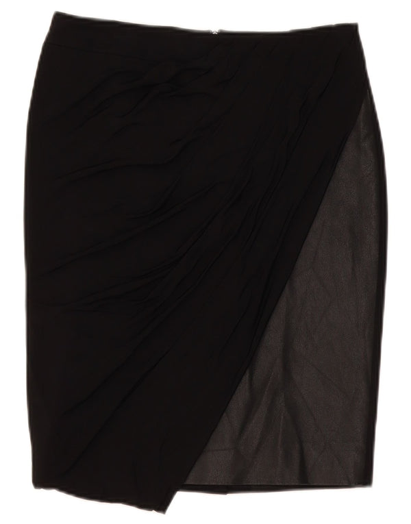 Ženska pencil suknja Karen Millen UK 10 Mala W28 crna viskoza u boji