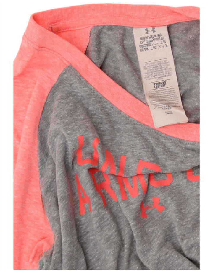 UNDER ARMOUR Ženska majica Heat Gear Graphic Top s 3/4 rukavima UK 12 Srednje siva