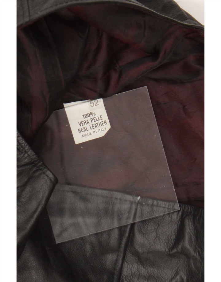 Vintage muški kožni prsluk IT 52 Large Black