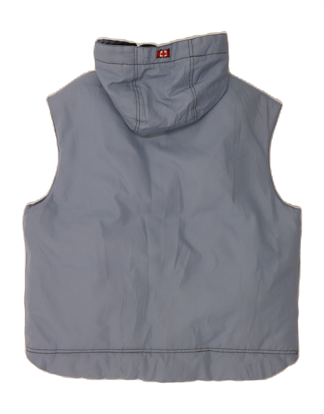 STRATOS Mens Hooded Padded Gilet IT 50 Large Grey Vintage Stratos and Second-Hand Stratos from Messina Hembry 