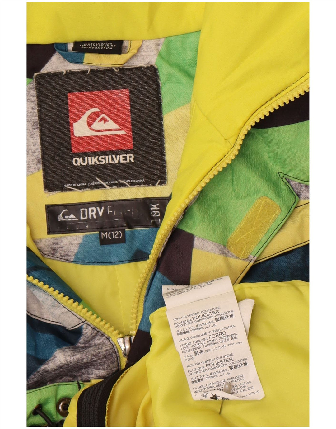 Quiksilver Vjetrovka za dječake 11-12 godina Višebojna geometrijska jakna