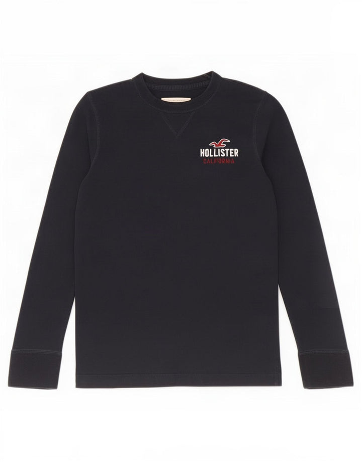 Hollister muška majica dugih rukava srednje tamnoplava