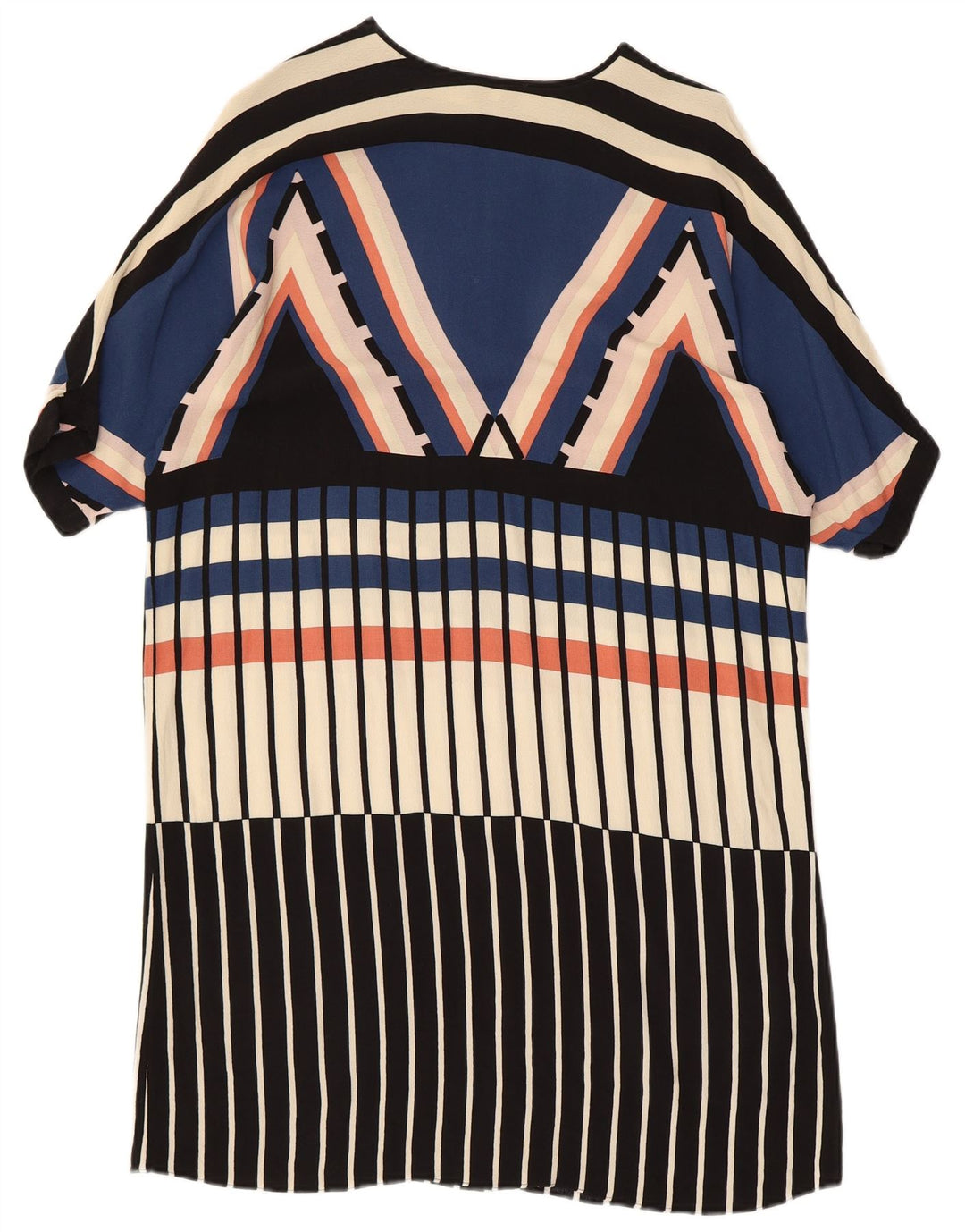 WAREHOUSE Ženska prekomjerna haljina UK 10 Mala višebojna geometrijska