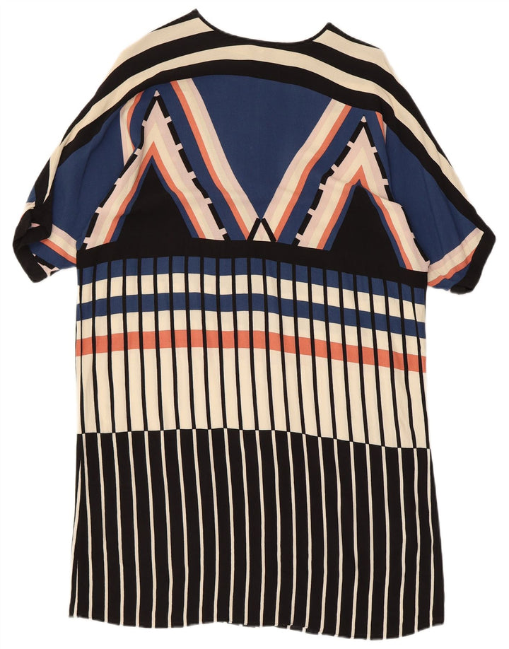 WAREHOUSE Ženska prekomjerna haljina UK 10 Mala višebojna geometrijska