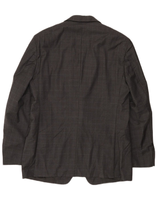 Tommy Hilfiger Muška jakna sako s 2 gumba UK 40 Veliki sivi karirani vuneni