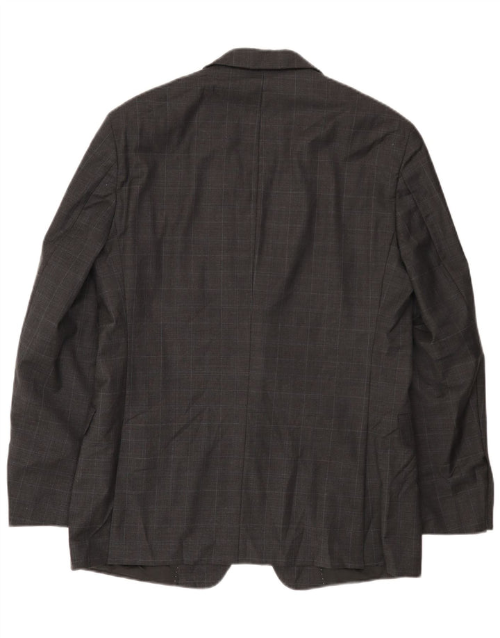 Tommy Hilfiger Muška jakna sako s 2 gumba UK 40 Veliki sivi karirani vuneni