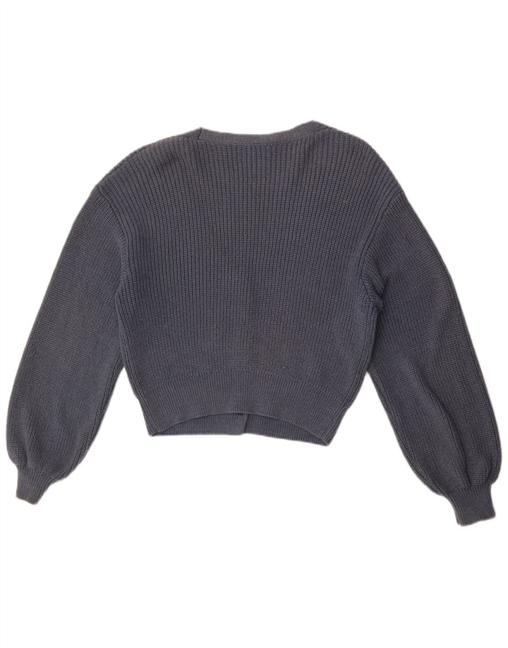 Zara ženski kratki kardigan pulover UK 14 srednje tamnoplava