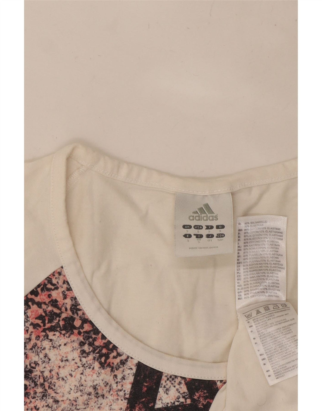 ADIDAS Ženska majica kratkih rukava s grafičkim motivima UK 10 Mali bijeli pamuk s printom životinja
