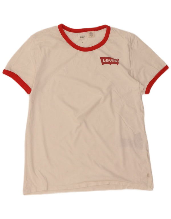 Levi's ženska majica kratkih rukava UK 14 srednje bijele boje, pamuk