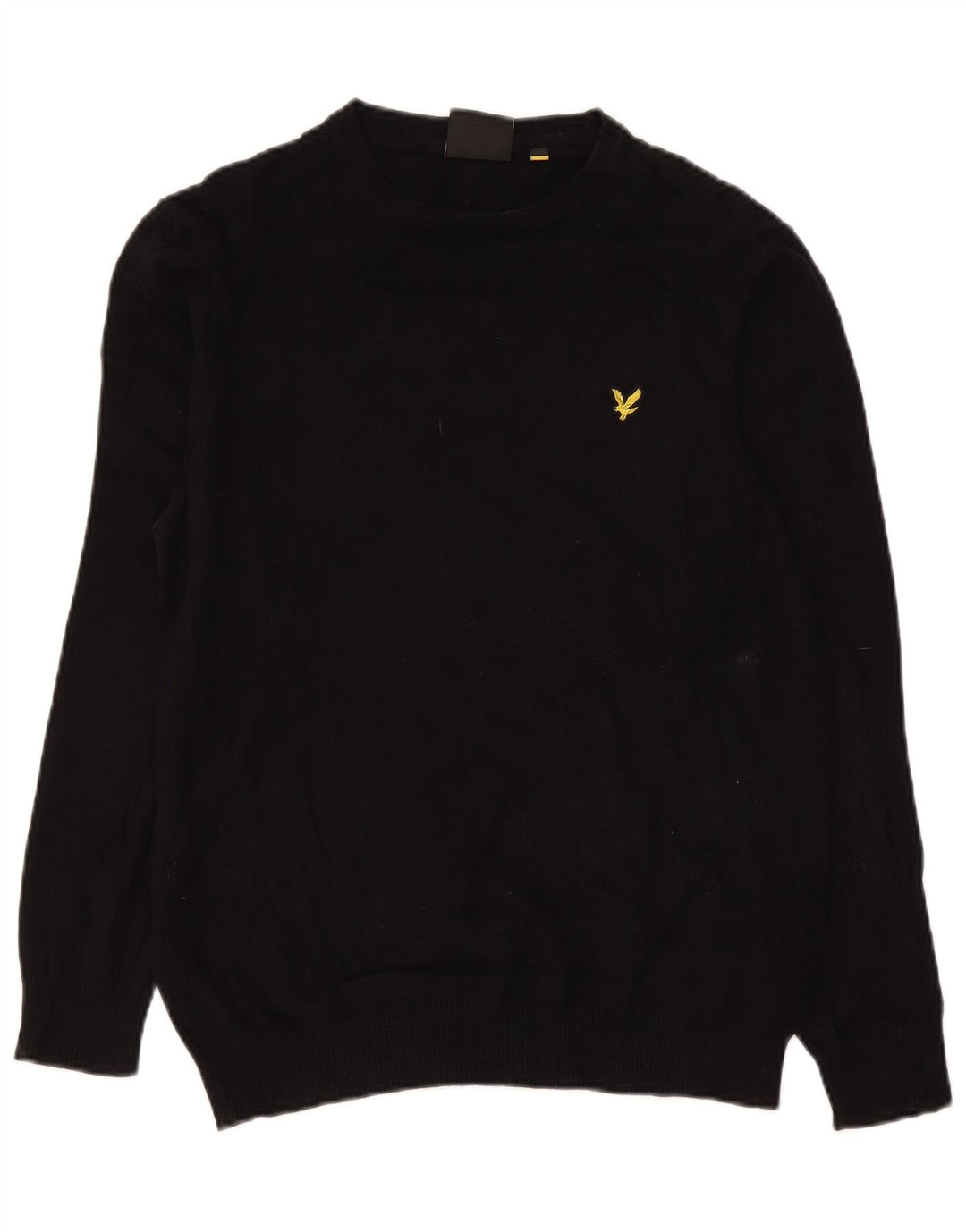 Lyle & Scott muški džemper s okruglim izrezom Srednji crni pamuk