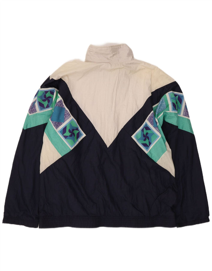 Sergio Tacchini muška gornja jakna za trenirku IT 52 Large Navy Blue Geometric