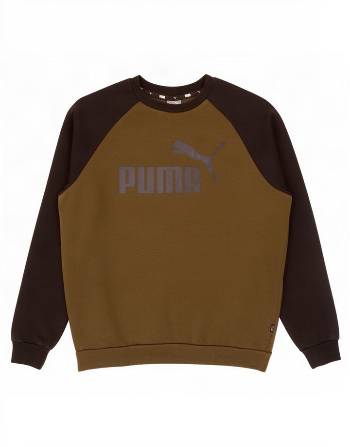 Puma muška trenirka s grafičkim motivima, srednji kaki pamuk