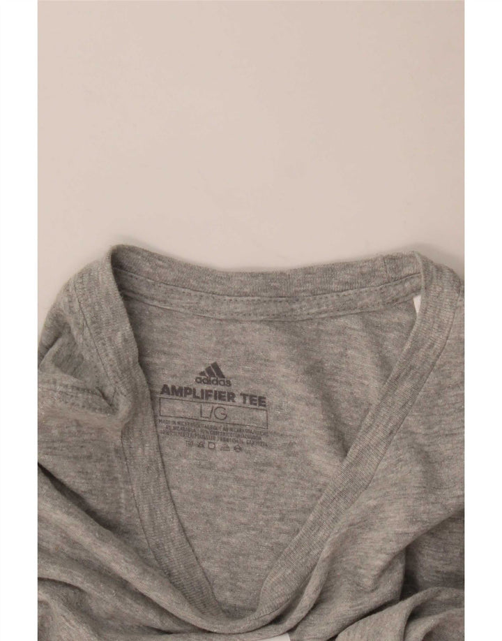 Adidas muška velika siva majica s grafičkim motivima