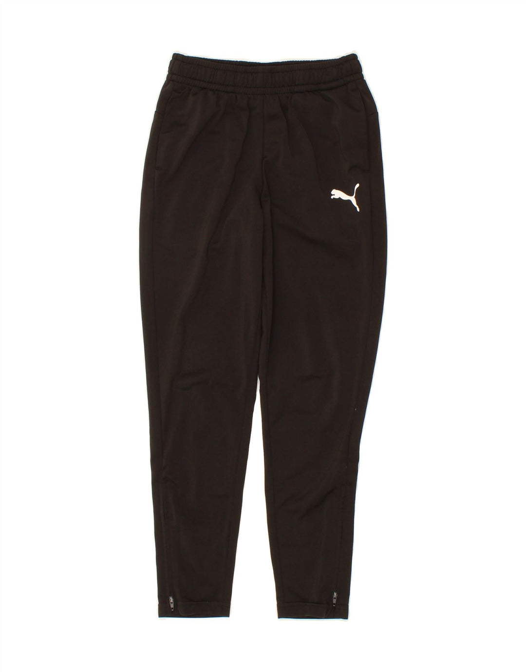 PUMA Boys Tracksuit Trousers 9-10 Years Black Polyester Vintage Puma and Second-Hand Puma from Messina Hembry 