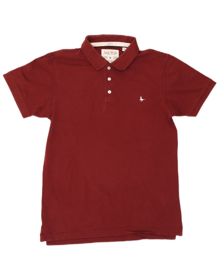 JACK WILLS Muška uska polo majica srednje kestenjaste boje