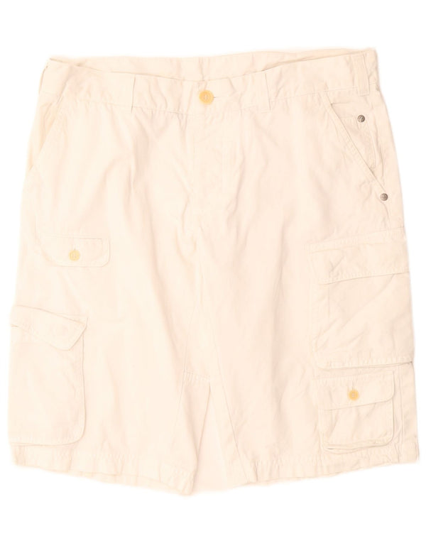 Benetton muške kargo kratke hlače IT 50 Large W34 bijeli pamuk