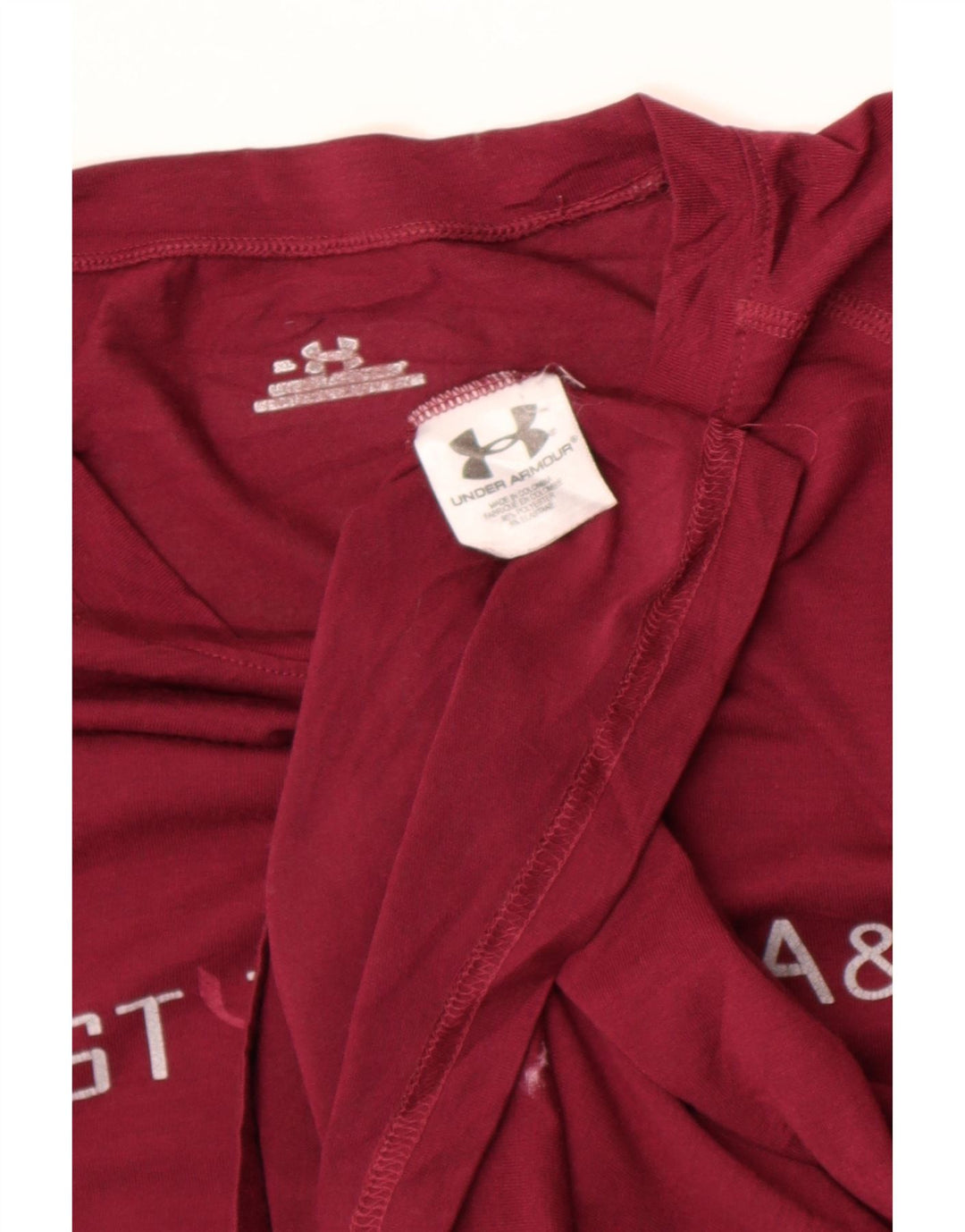 Under Armour muška majica dugih rukava s grafikama XL od poliestera tamnocrvene boje