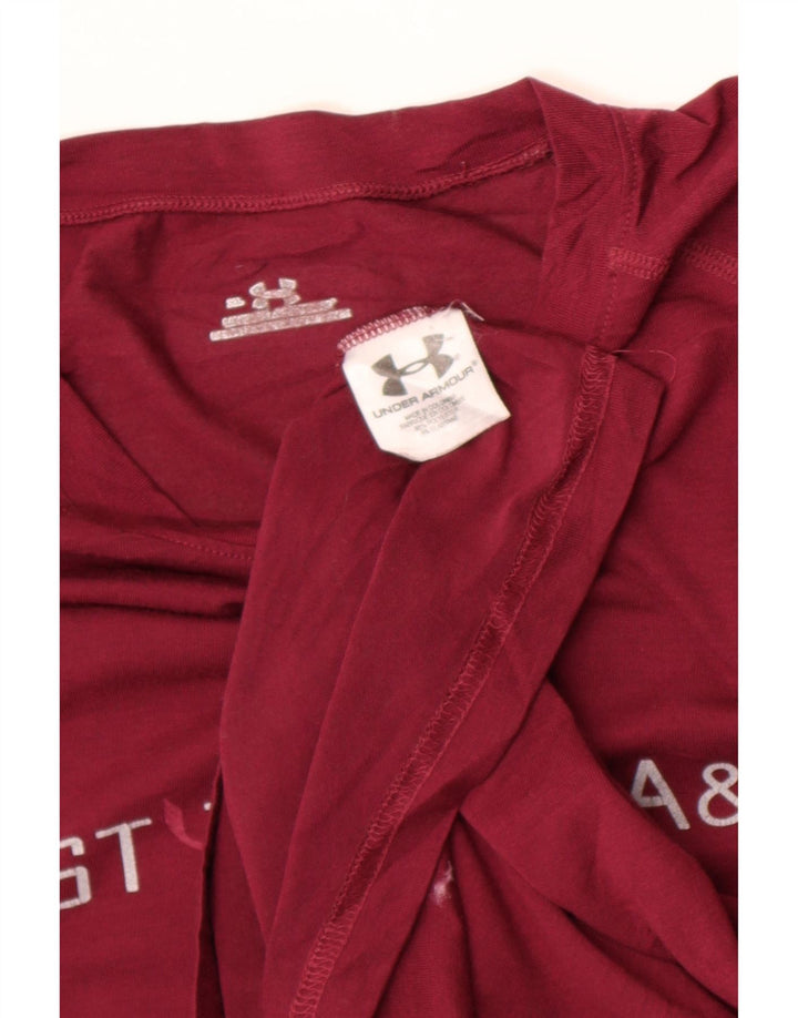 Under Armour muška majica dugih rukava s grafikama XL od poliestera tamnocrvene boje