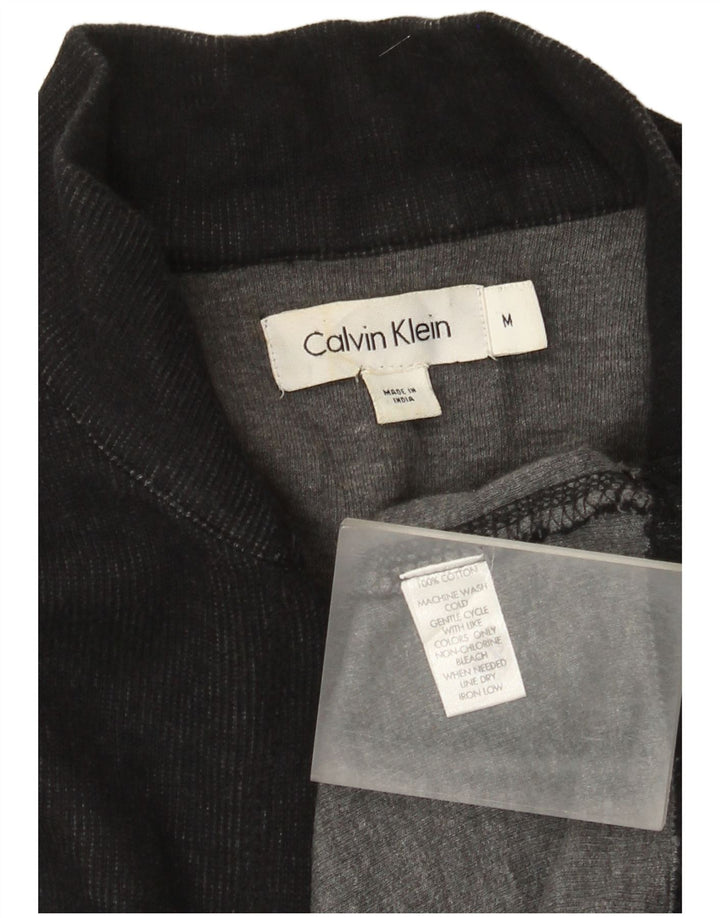 Calvin Klein muški džemper s izrezom i srednjim crnim pamukom