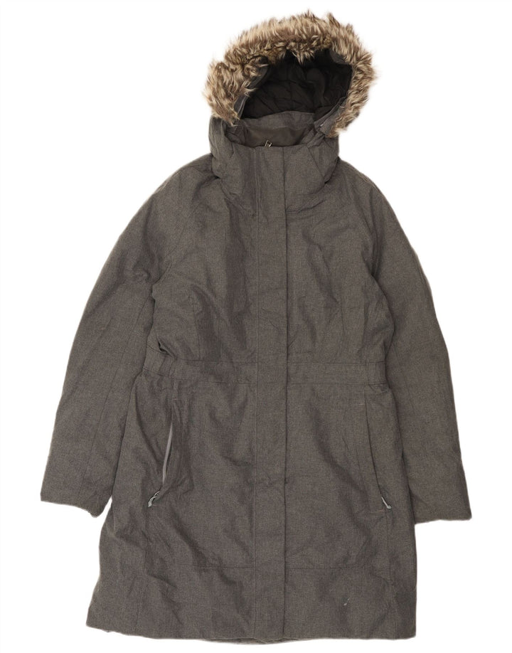 The North Face ženski podstavljeni kaput s kapuljačom UK 16 veliki sivi poliester