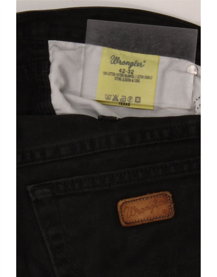 WRANGLER muške ravne traperice Texas W42 L32 crni pamuk