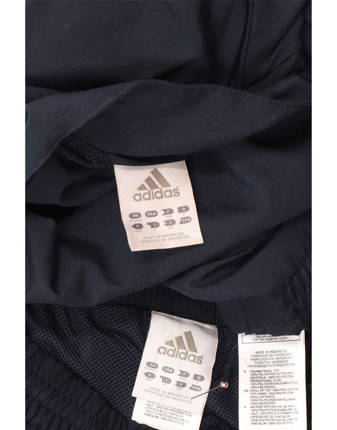 Adidas muška puna trenirka UK 42/44 veliki tamnoplavi poliester
