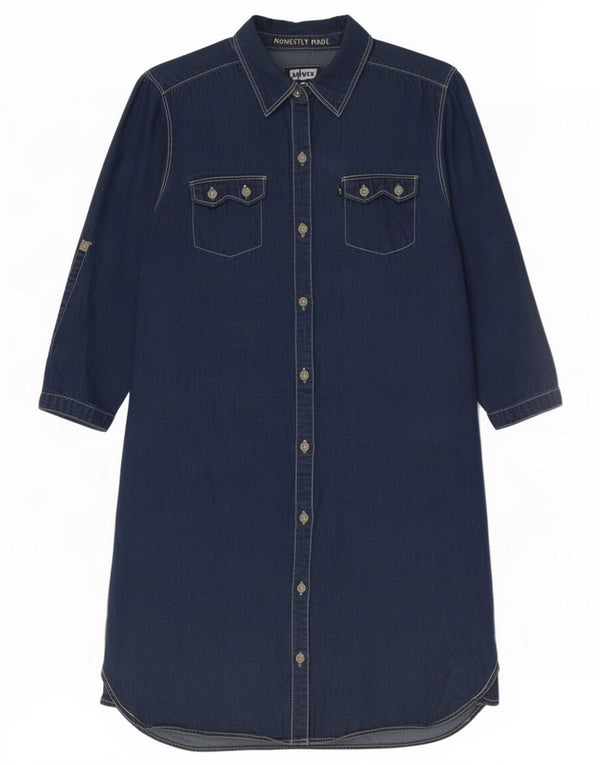 Levi's traper košulja 3/4 rukava za djevojčice 13-14 godina XL tamnoplavi pamuk