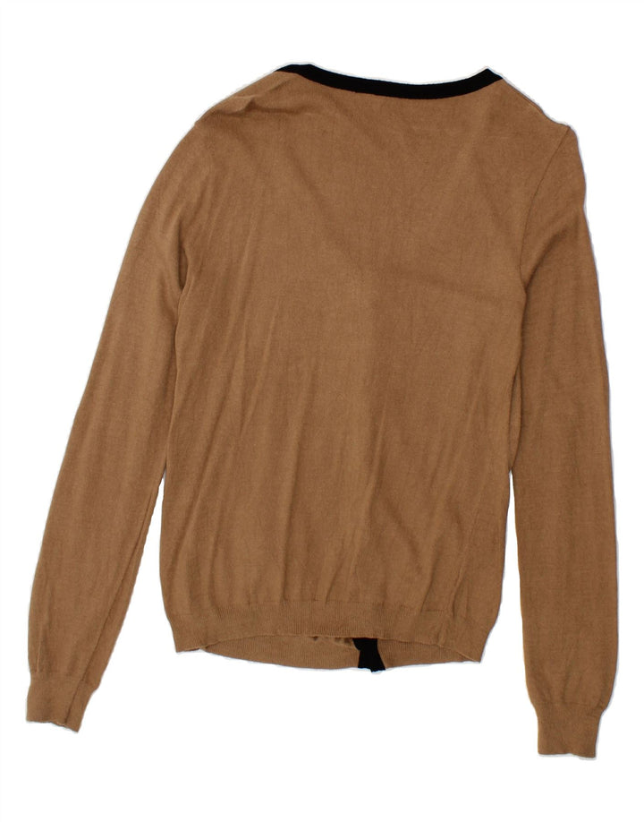 ROCCOBAROCCO Womens Cardigan Sweater UK 12 Medium Brown Viscose Vintage Roccobarocco and Second-Hand Roccobarocco from Messina Hembry 