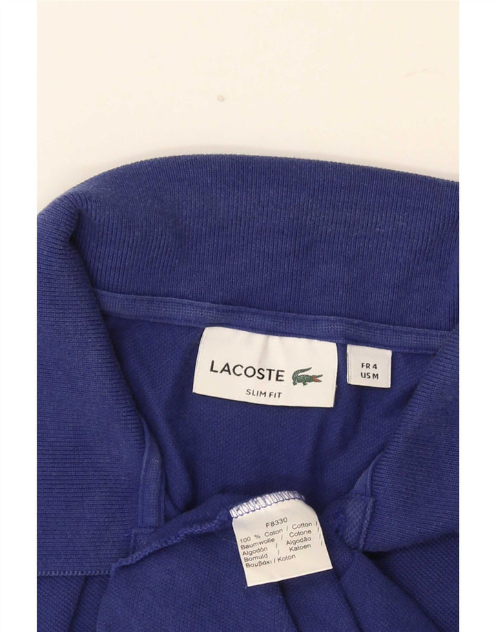 Lacoste muška uska polo majica veličine 4 srednje plavi pamuk