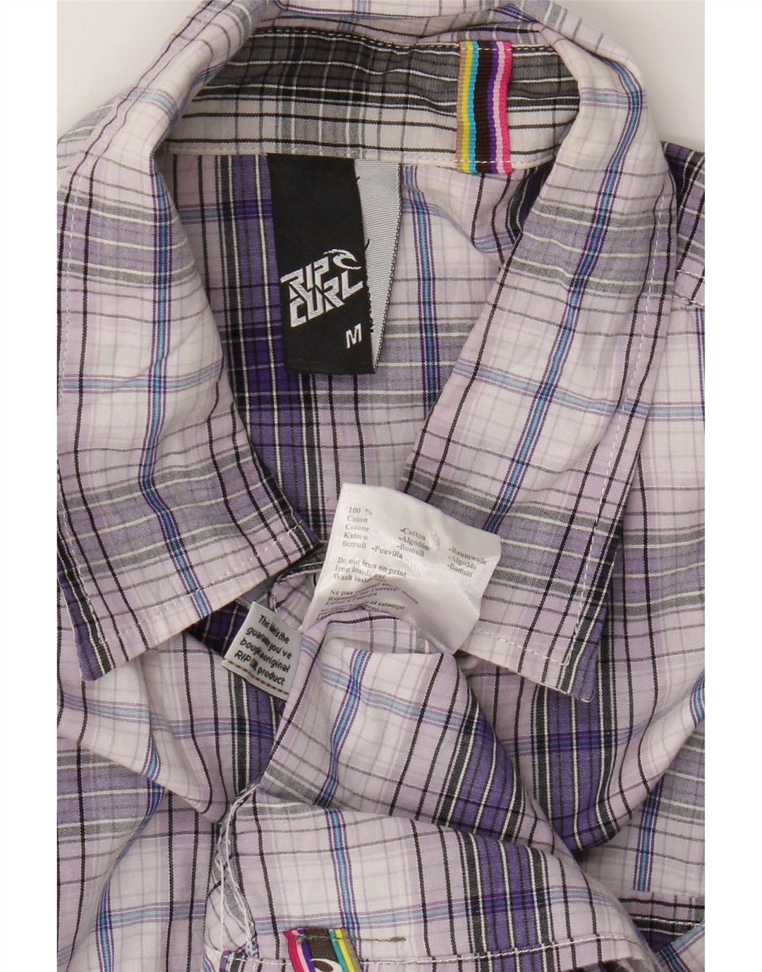 Rip Curl muška košulja kratkih rukava Srednje ljubičasta karirana pamuk