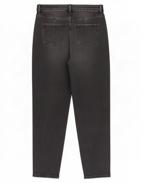 Marks & Spencer ženske Mom sužene traperice UK 10 male W28 L26 crni pamuk