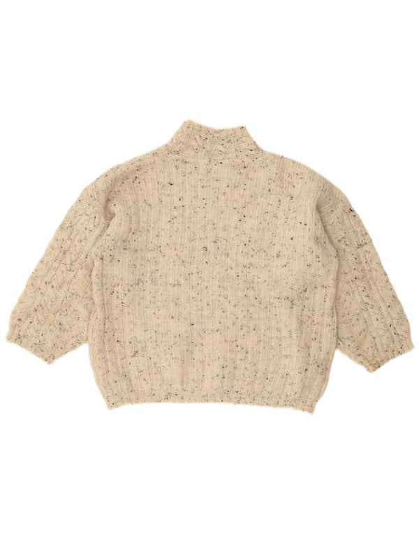 VINTAGE ženski džemper s kornjačičastim ovratnikom UK 18 XL s bijelim pjegama