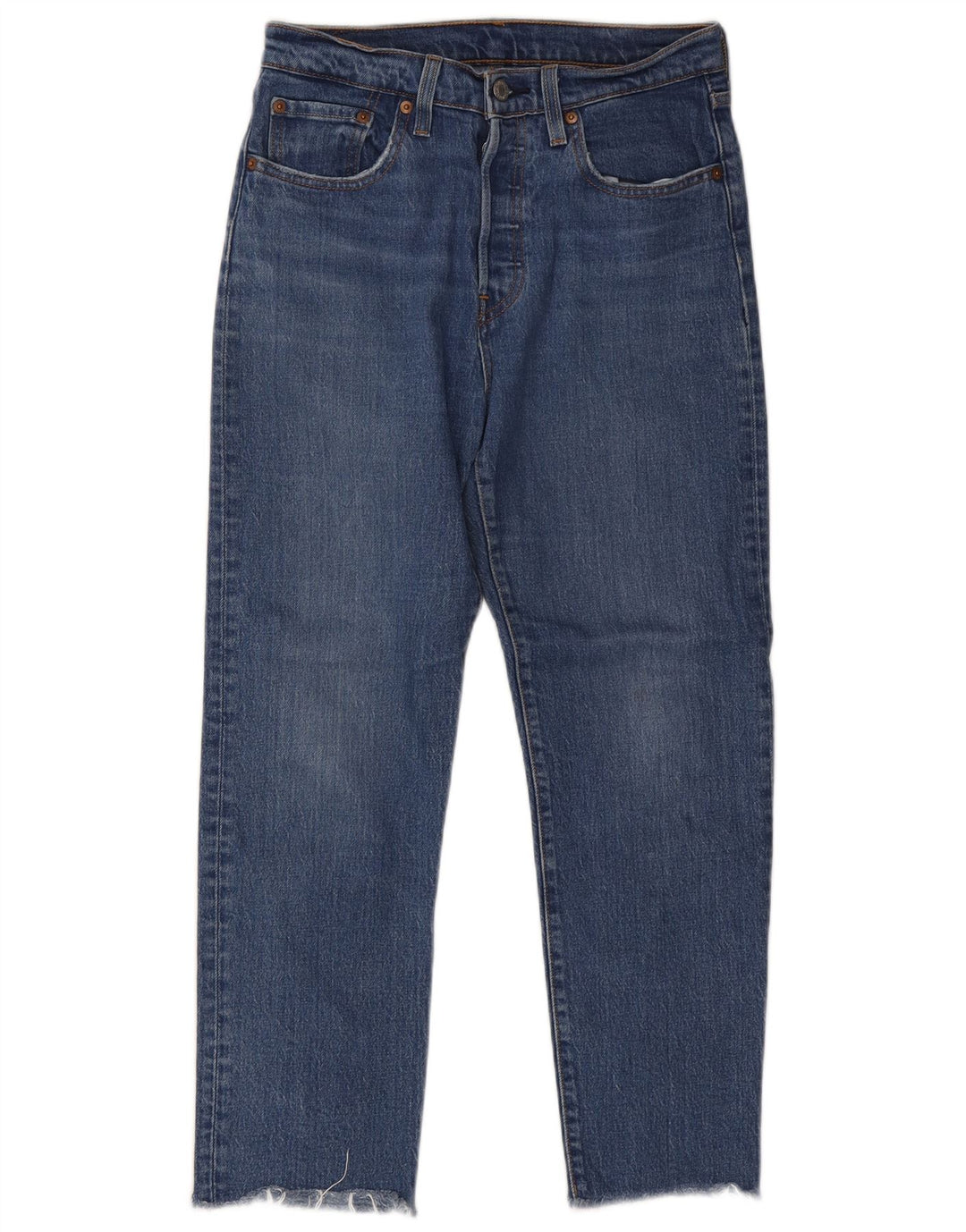 Levi's ženske 501 ravne traperice W27 L26 plavi pamuk