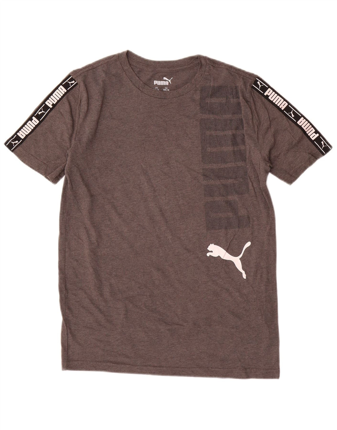 PUMA Boys Graphic T-Shirt Top 14-15 Years Large Grey