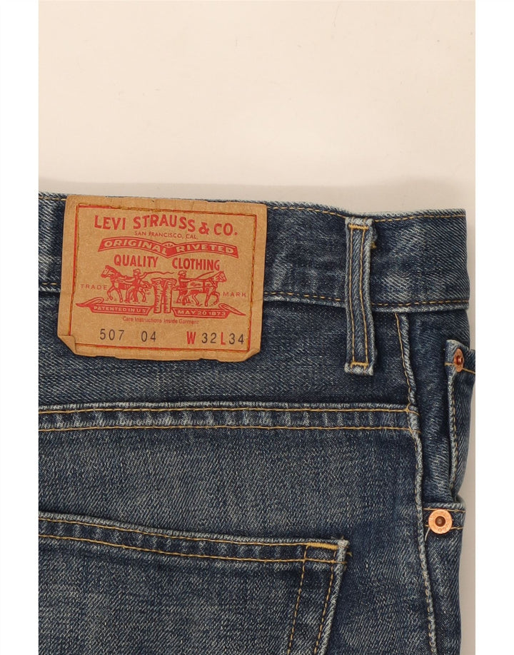 LEVI'S Muške 507 Bootcut traperice W32 L34 Plavi pamuk