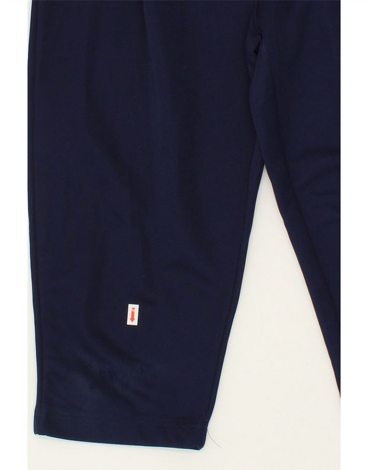 KAPPA Womens Crop Tracksuit Trousers UK 14 Medium Navy Blue Polyester Vintage Kappa and Second-Hand Kappa from Messina Hembry 