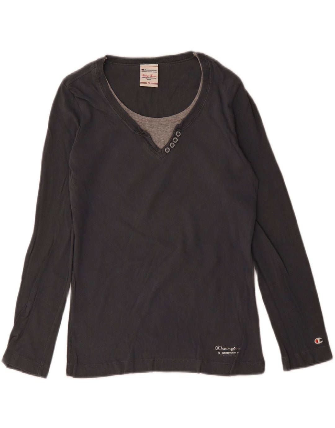 CHAMPION Ženska Heritage Classics Top majica dugih rukava UK 10 Mali sivi pamuk