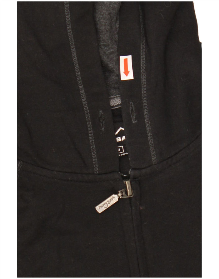 EDDIE BAUER Ženski pulover s kapuljačom na patentni zatvarač UK 14 Srednje crni pamuk